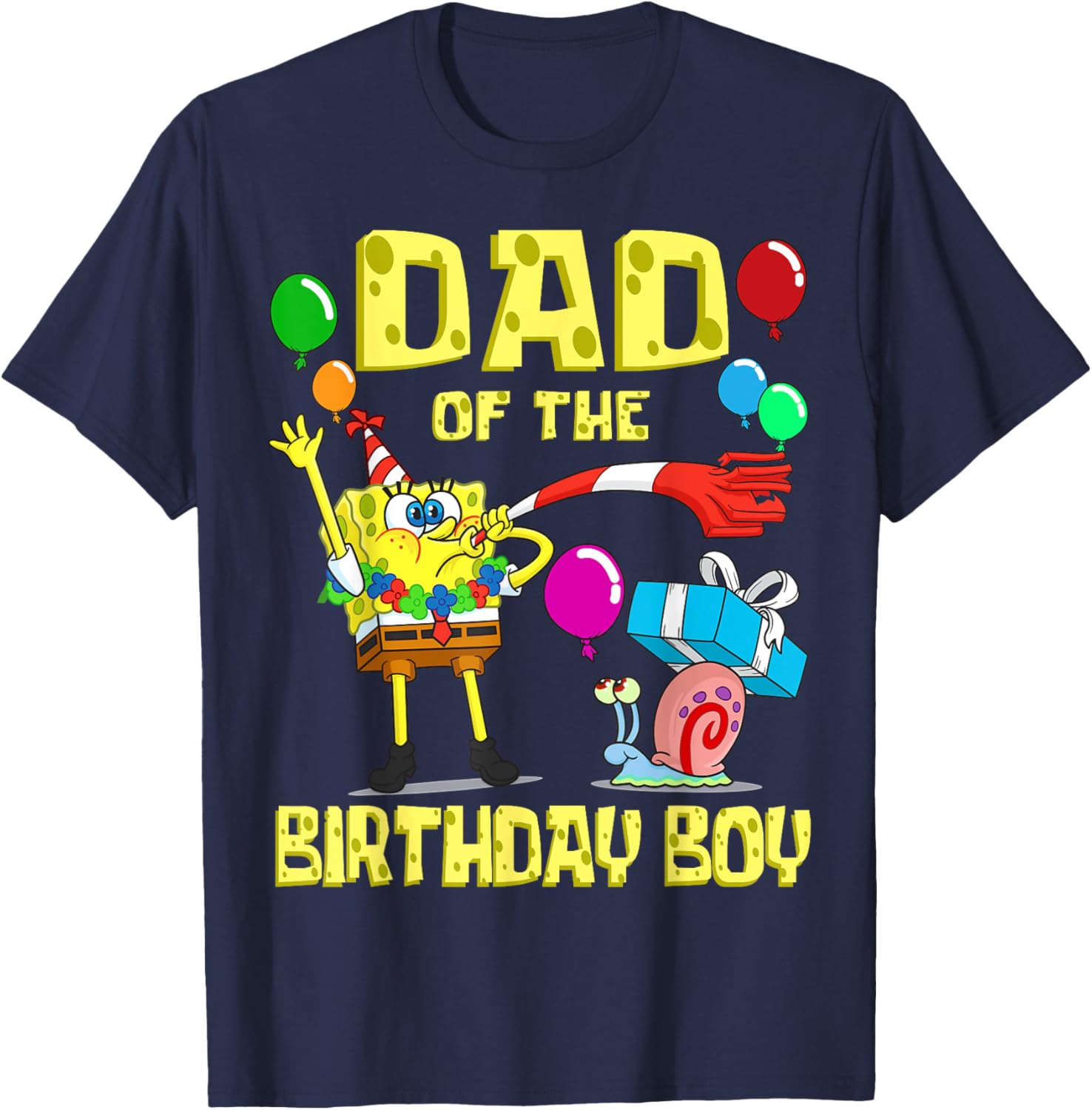 SpongeBob Daddy of the Birthday Boy Theme T-Shirt for Fun Parties - 15