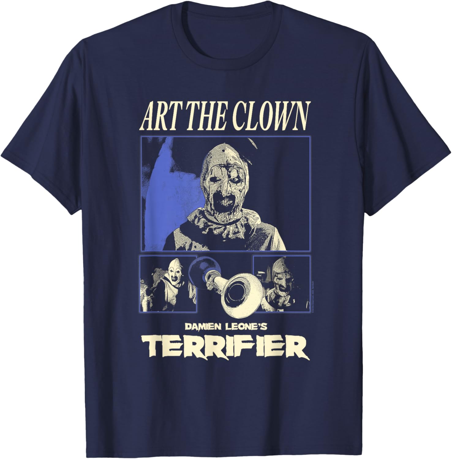 Terrifier Art the Clown Black and White Horror Movie T-Shirt for Fans - 2