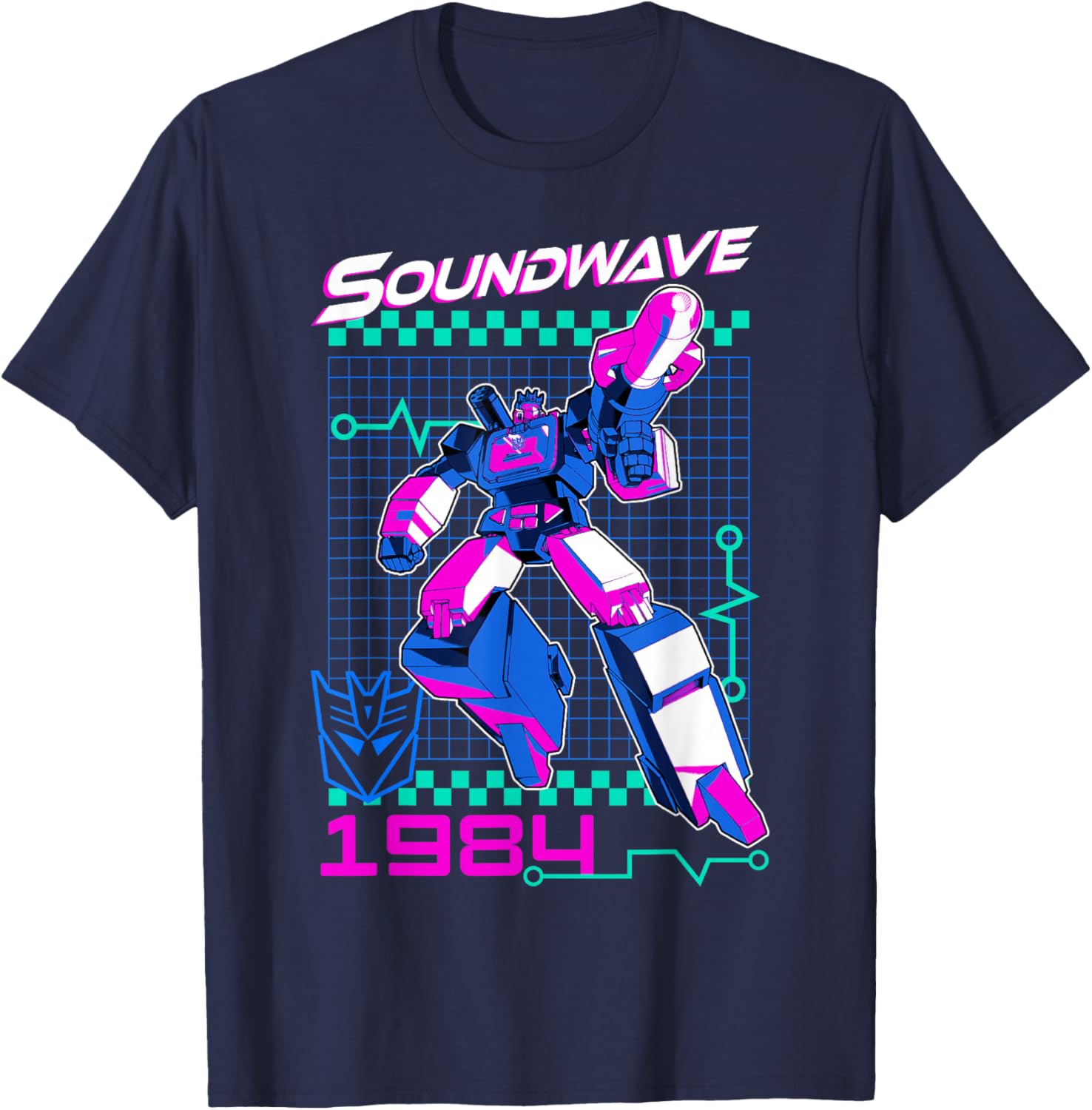 Transformers Soundwave 1984 Retro Unisex T-Shirt Black Small - 3