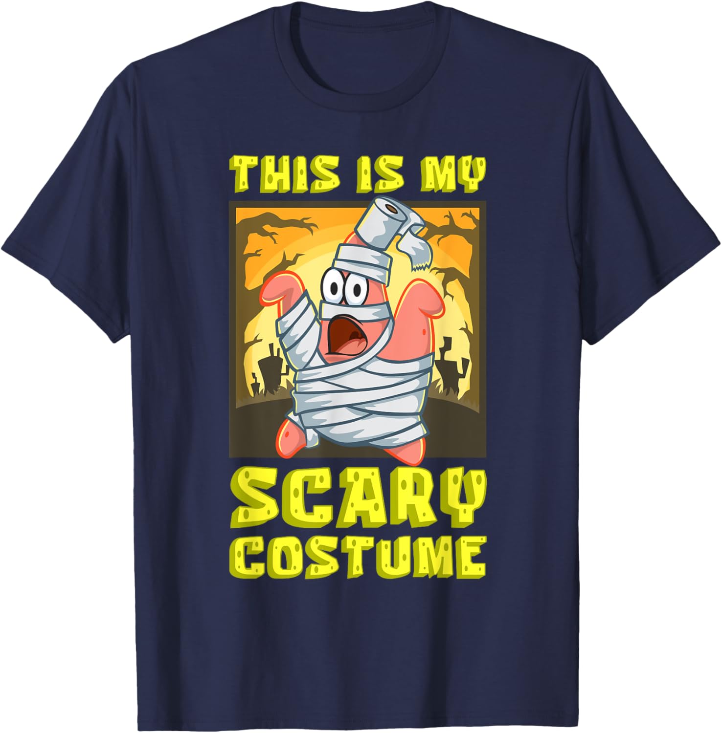 Mademark SpongeBob Halloween Patrick Mummy T-Shirt Fun Costume Apparel - 17