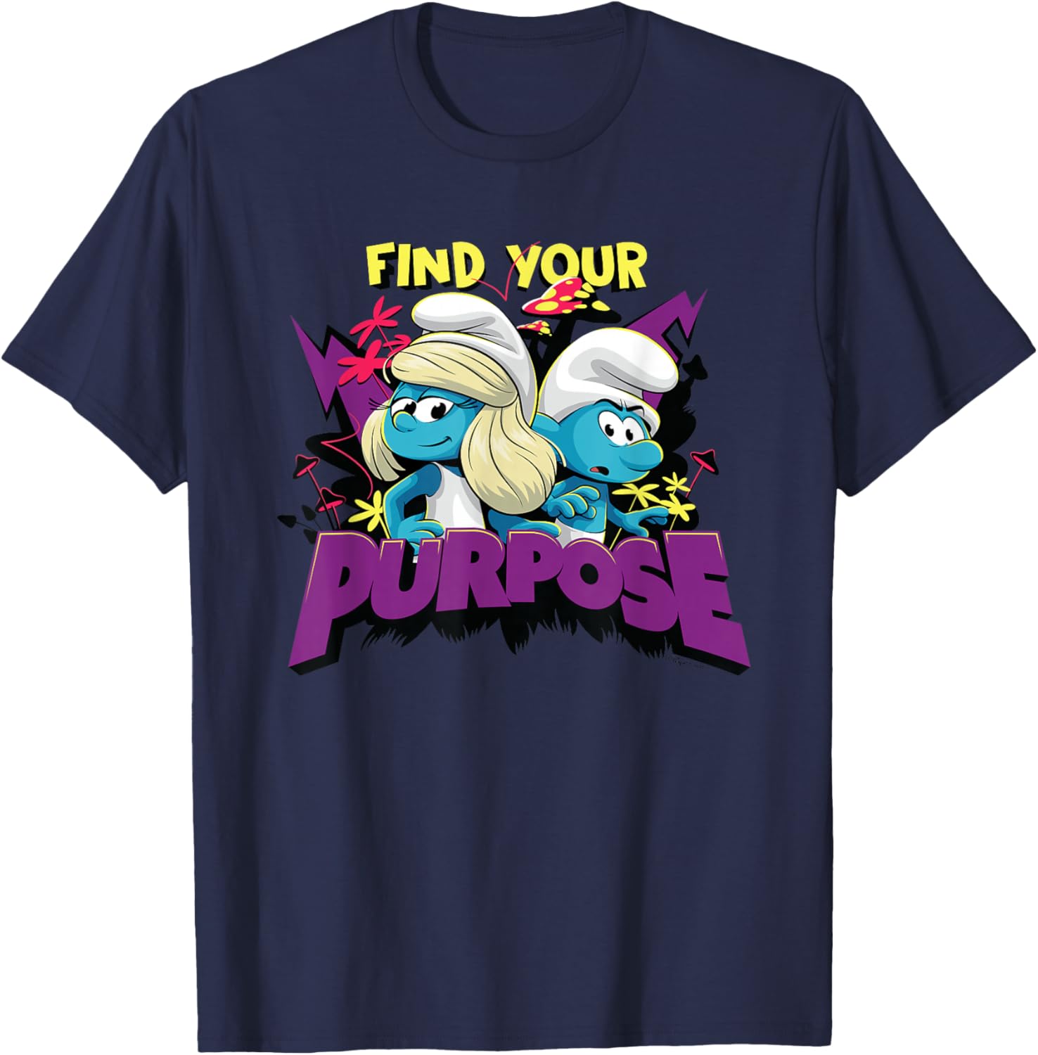 Smurfs Movie T-Shirt for Fans - Smurfette and No Name Design - 7