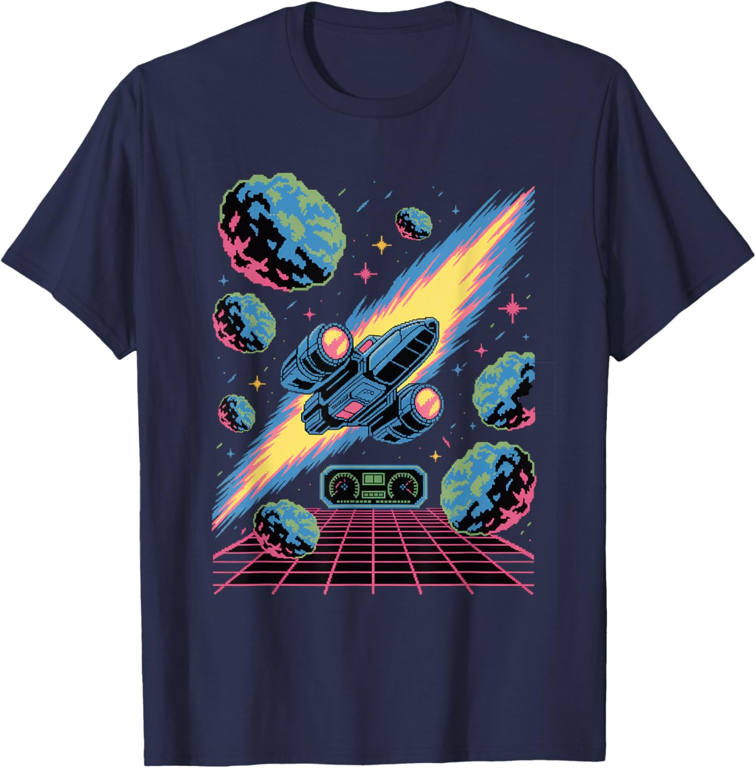 Retro Space Gamer T-Shirt for Pixel Art Adventure Lovers - 3