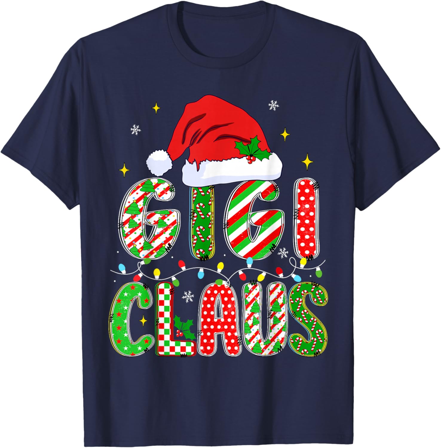 Festive HUGvyn Mom Matching Pajama T-Shirt for Family Christmas Fun - 11