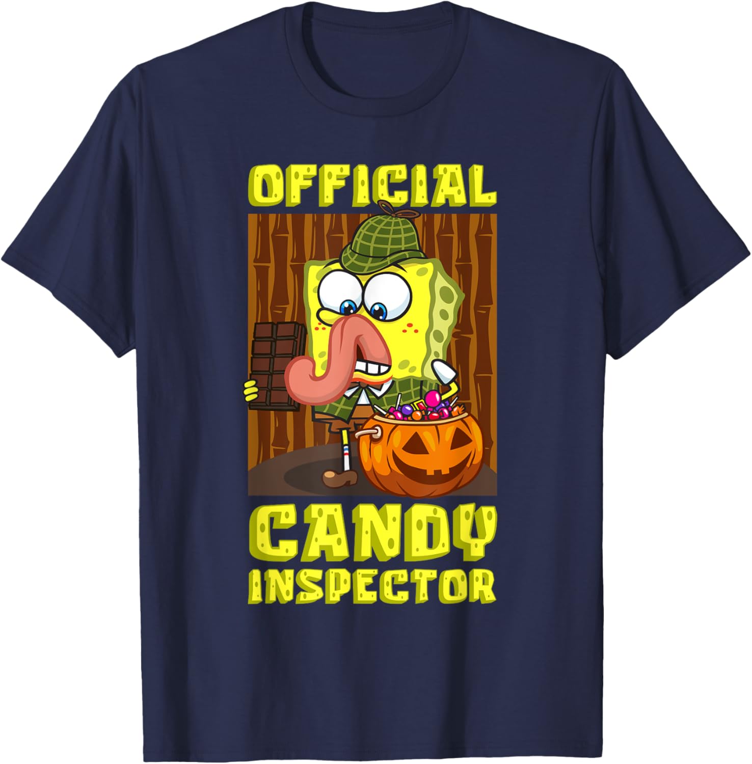 Mademark SpongeBob SquarePants Halloween Candy Inspector Fun T-Shirt - 20