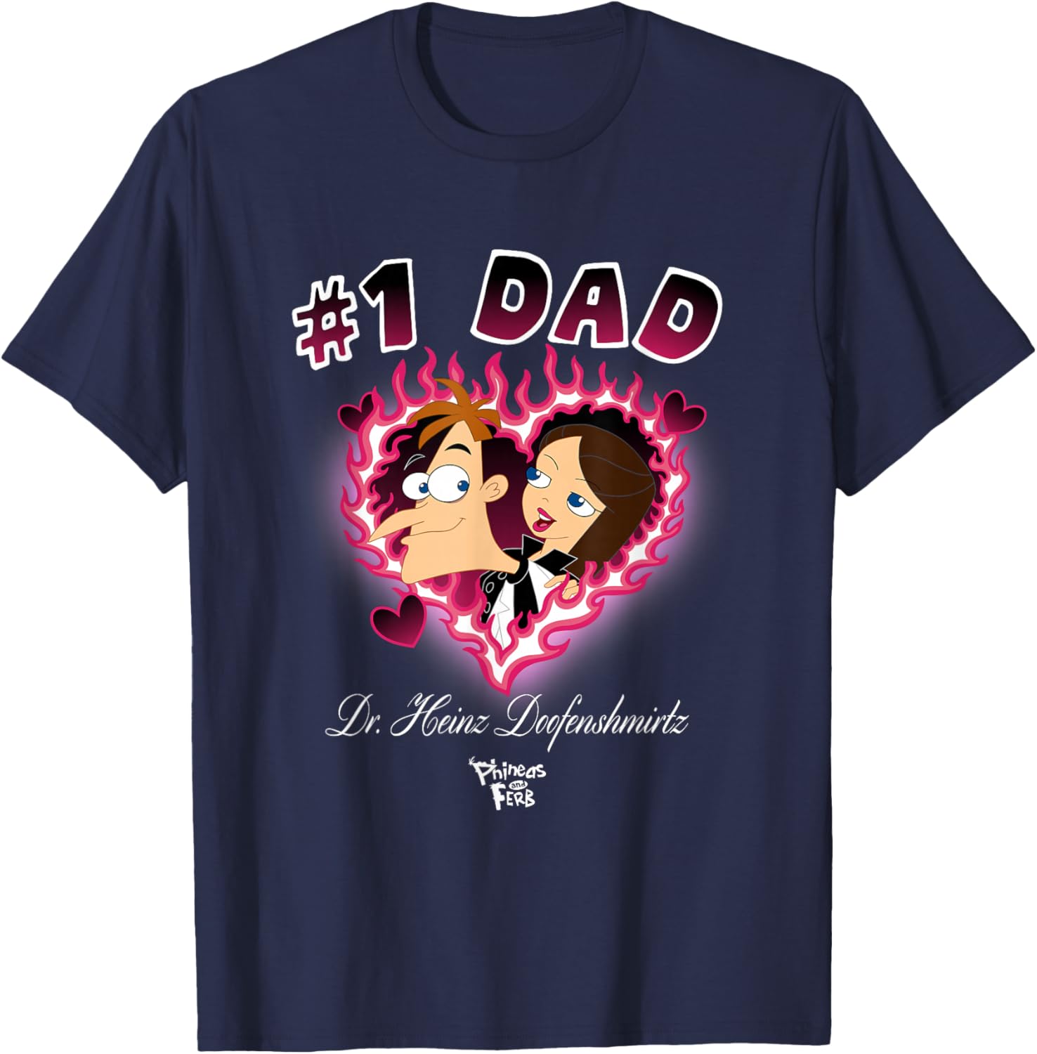 Phineas and Ferb Dr Heinz Doofenshmirtz Father's Day T-Shirt for Dad - 5