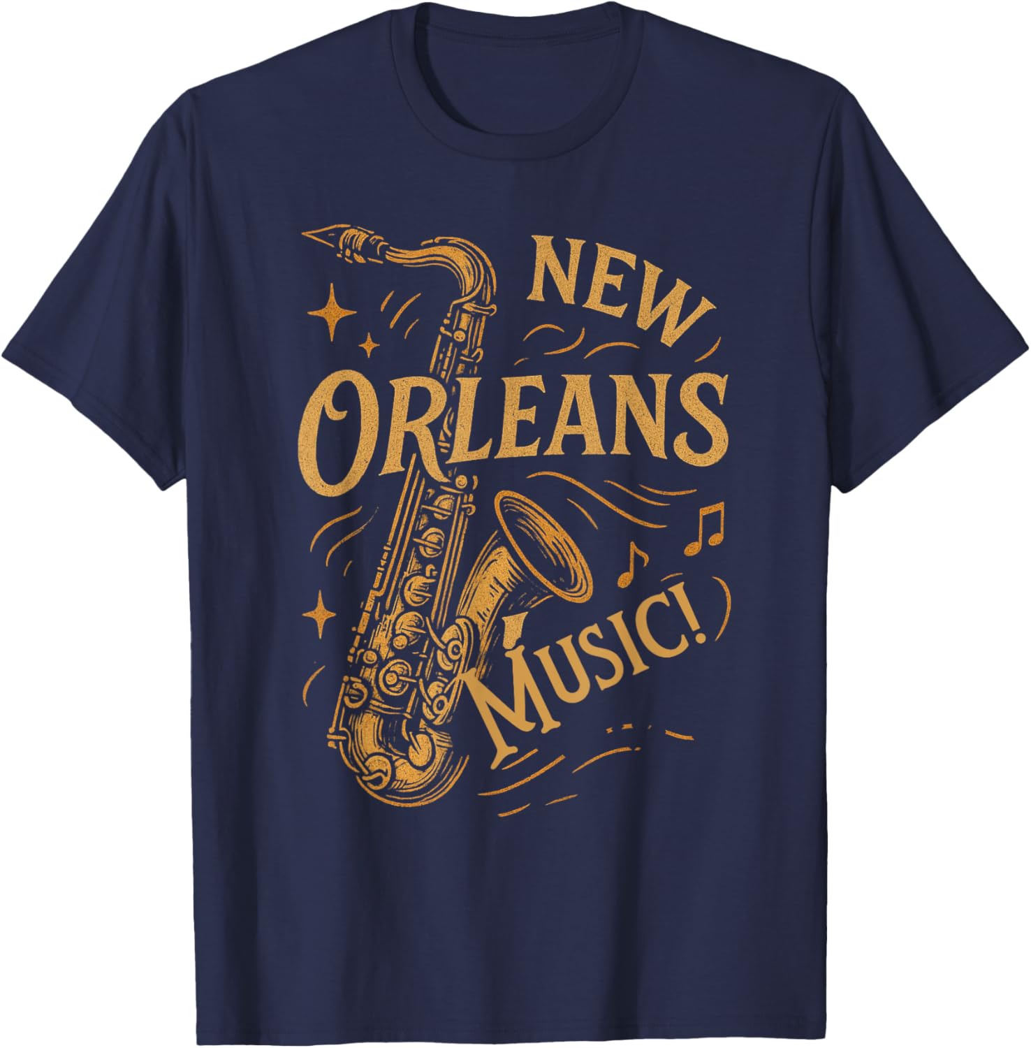 Vintage New Orleans Music Saxophone T-Shirt for Music Lovers - 6