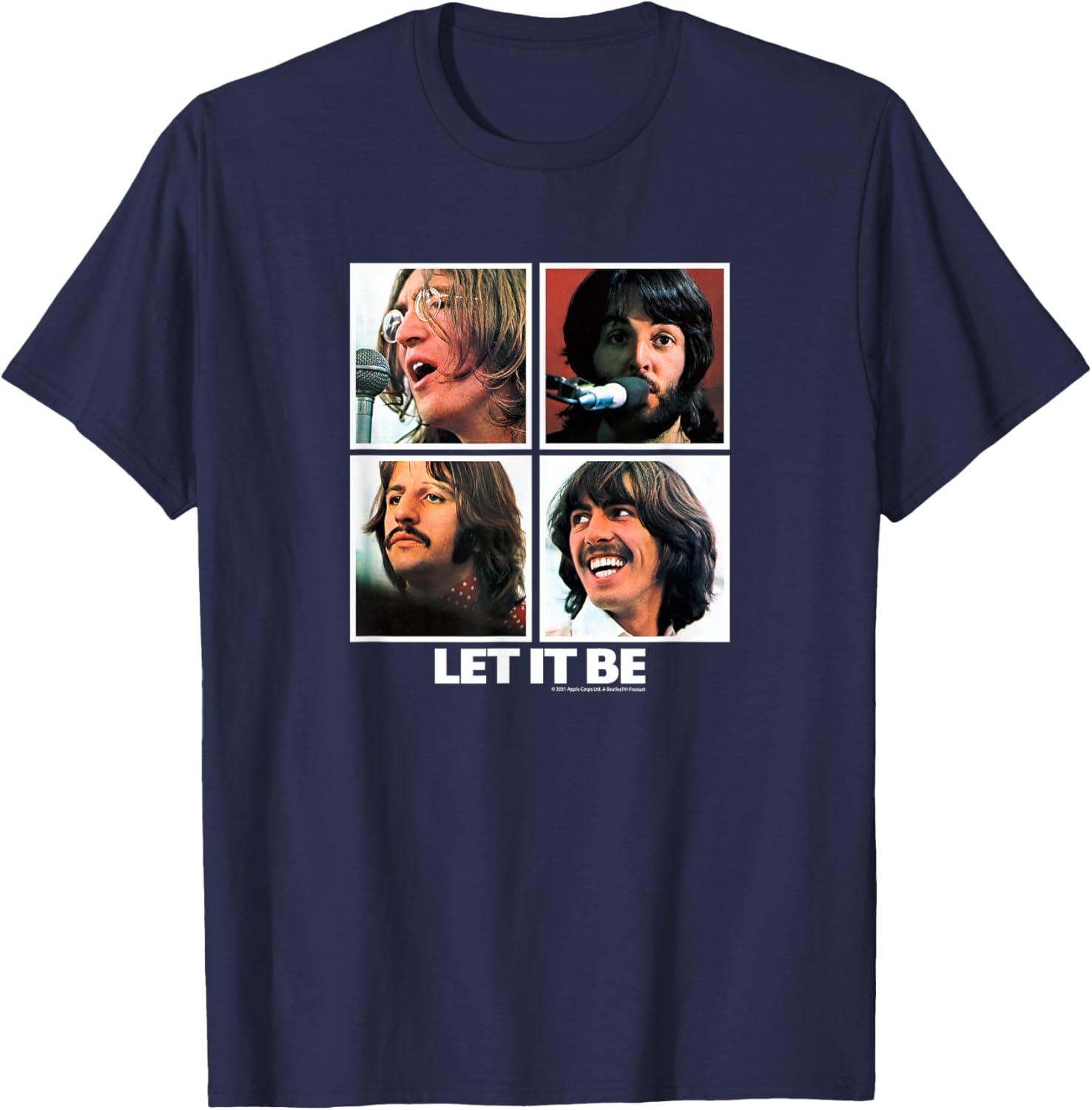 The Beatles Let it Be Square T-Shirt for Music Lovers and Fans - 3