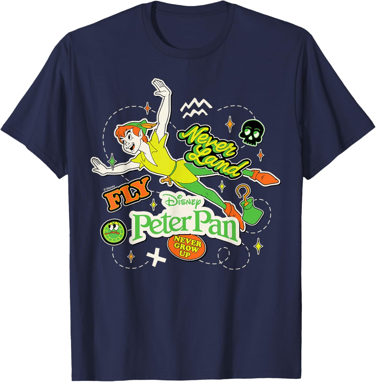 Peter Pan Stickers T-Shirt for Fun and Adventure Lovers - 9