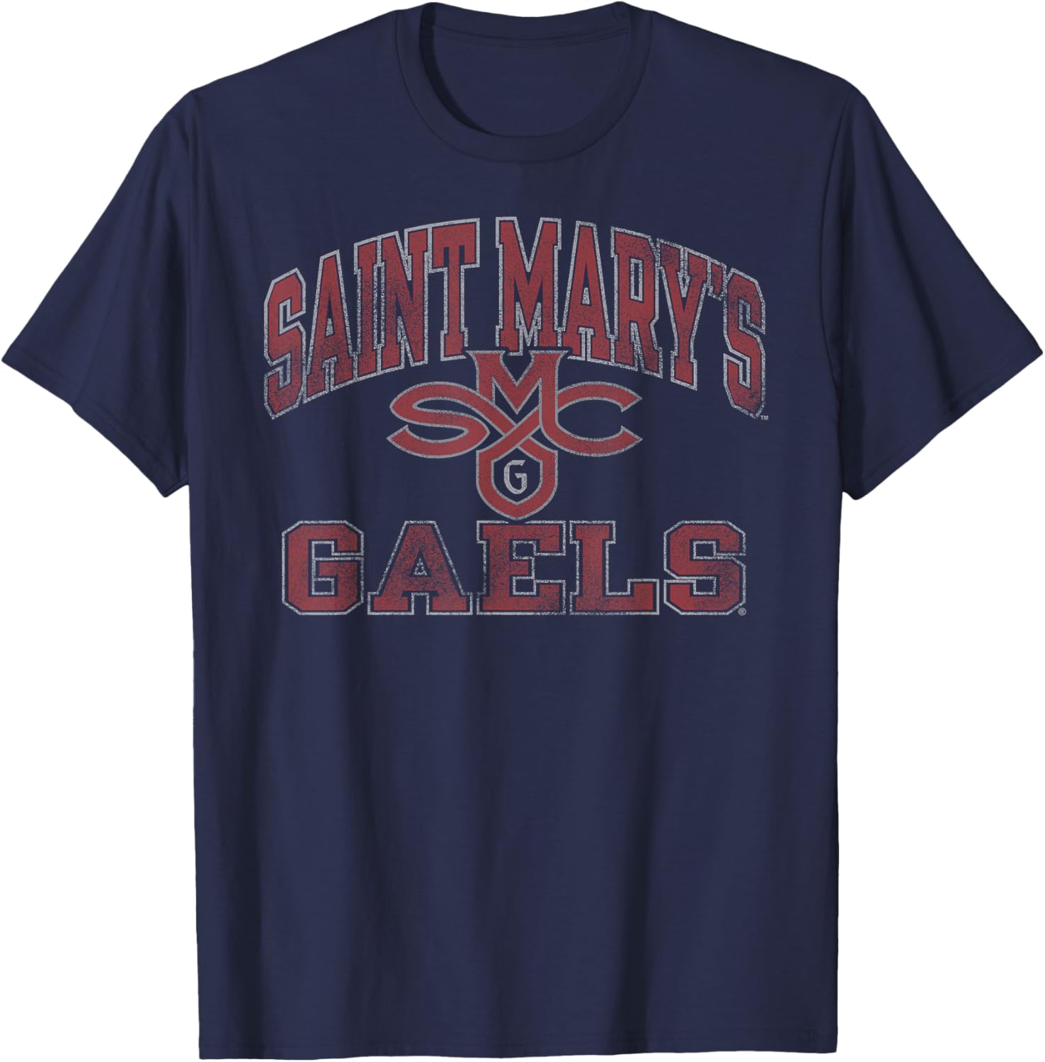 Saint Mary's Gaels Vintage Worn Navy T-Shirt Officially Licensed Apparel - 1