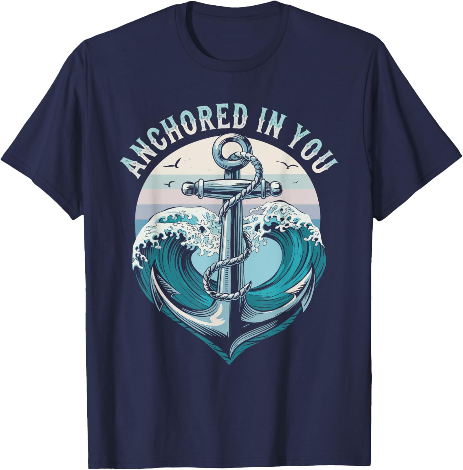 Romantic Maritime Partner T-Shirts for Couples - Anchored In You Look - 7