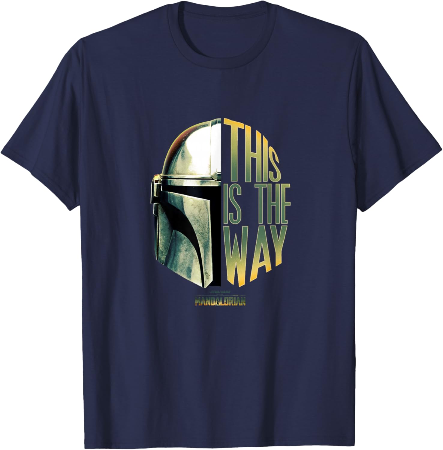 Star Wars The Mandalorian This Is The Way Helmet Logo T-Shirt for Fans - 3
