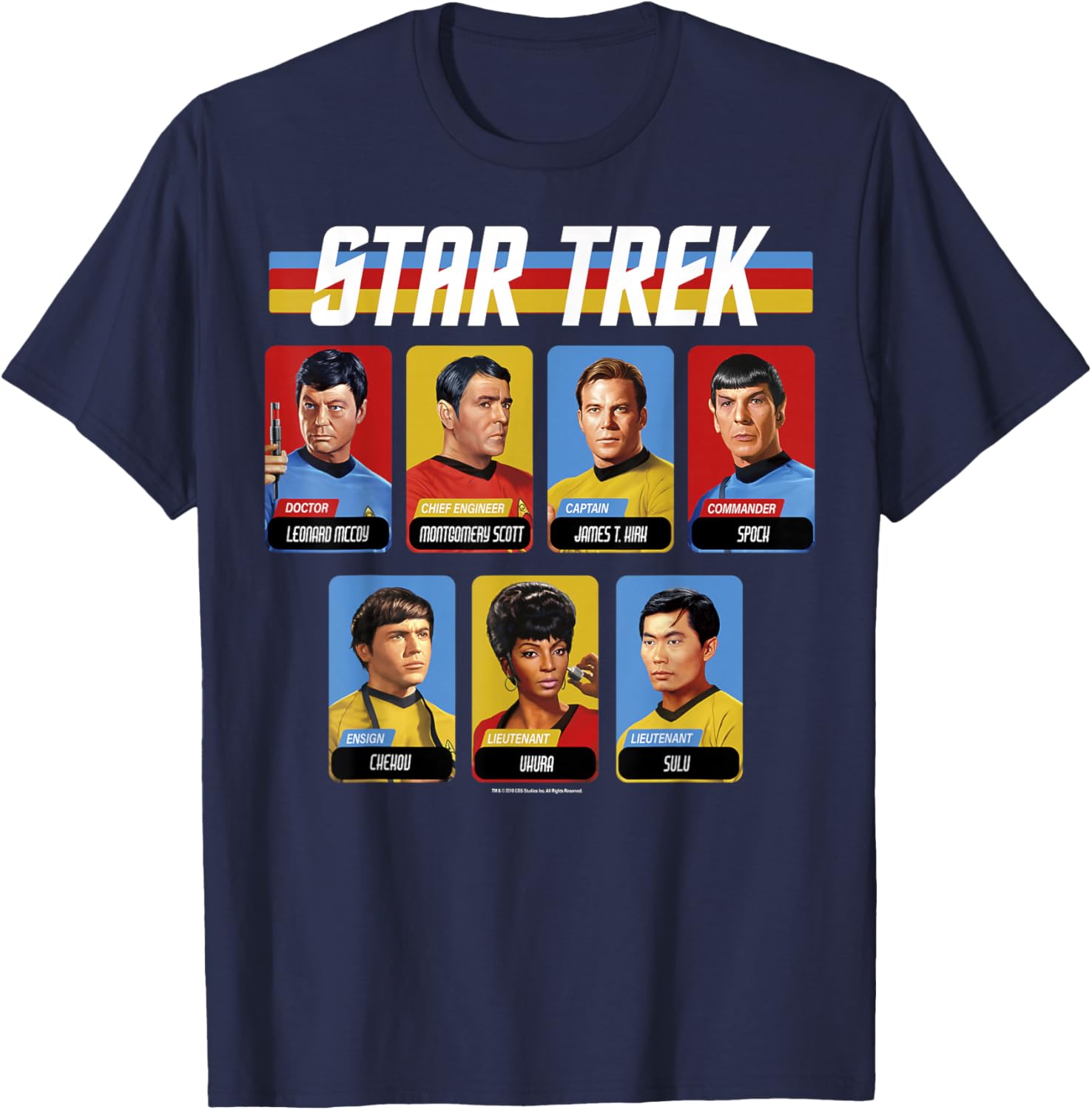 Star Trek Original Series Crew Retro Portraits T-Shirt for Fans - 10