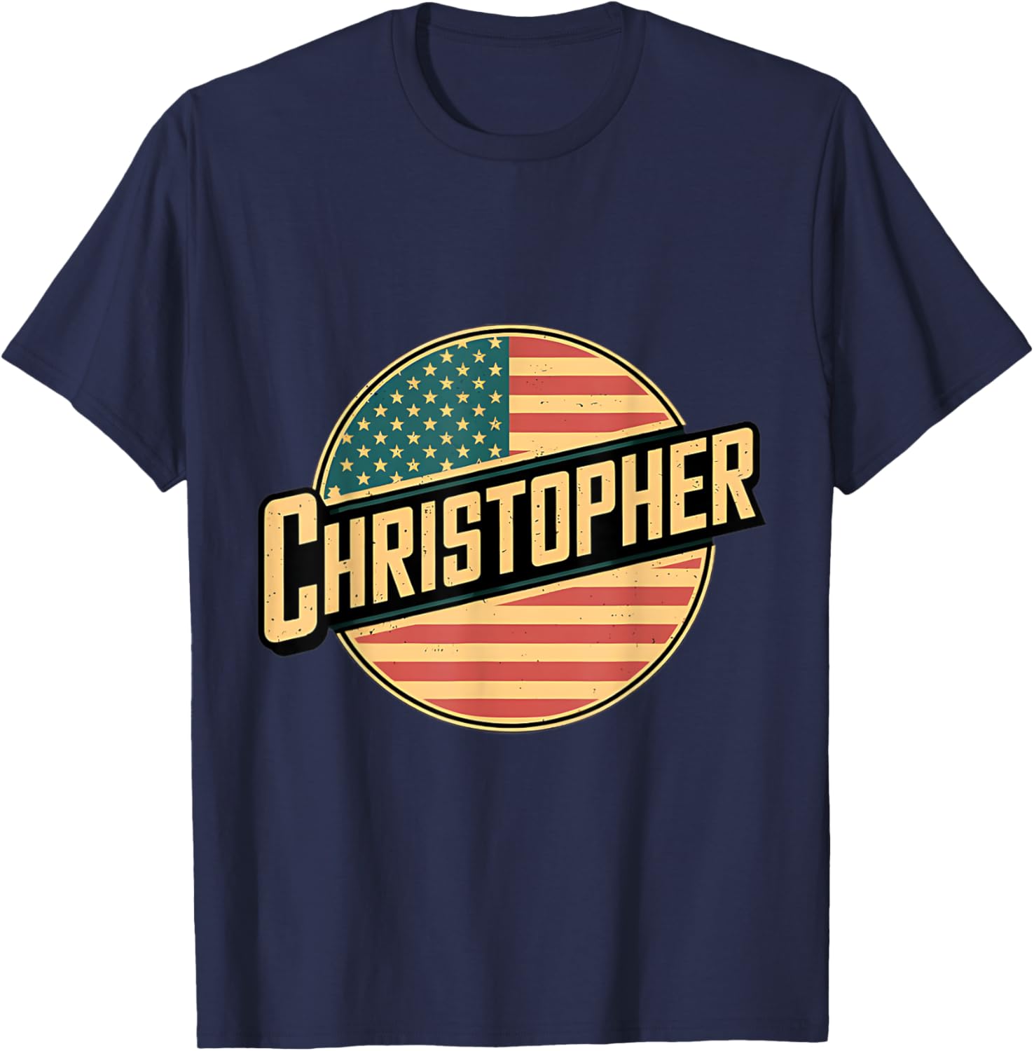 Personalized CHRISTOPHER USA Flag T-Shirt for Patriotic Style - 8