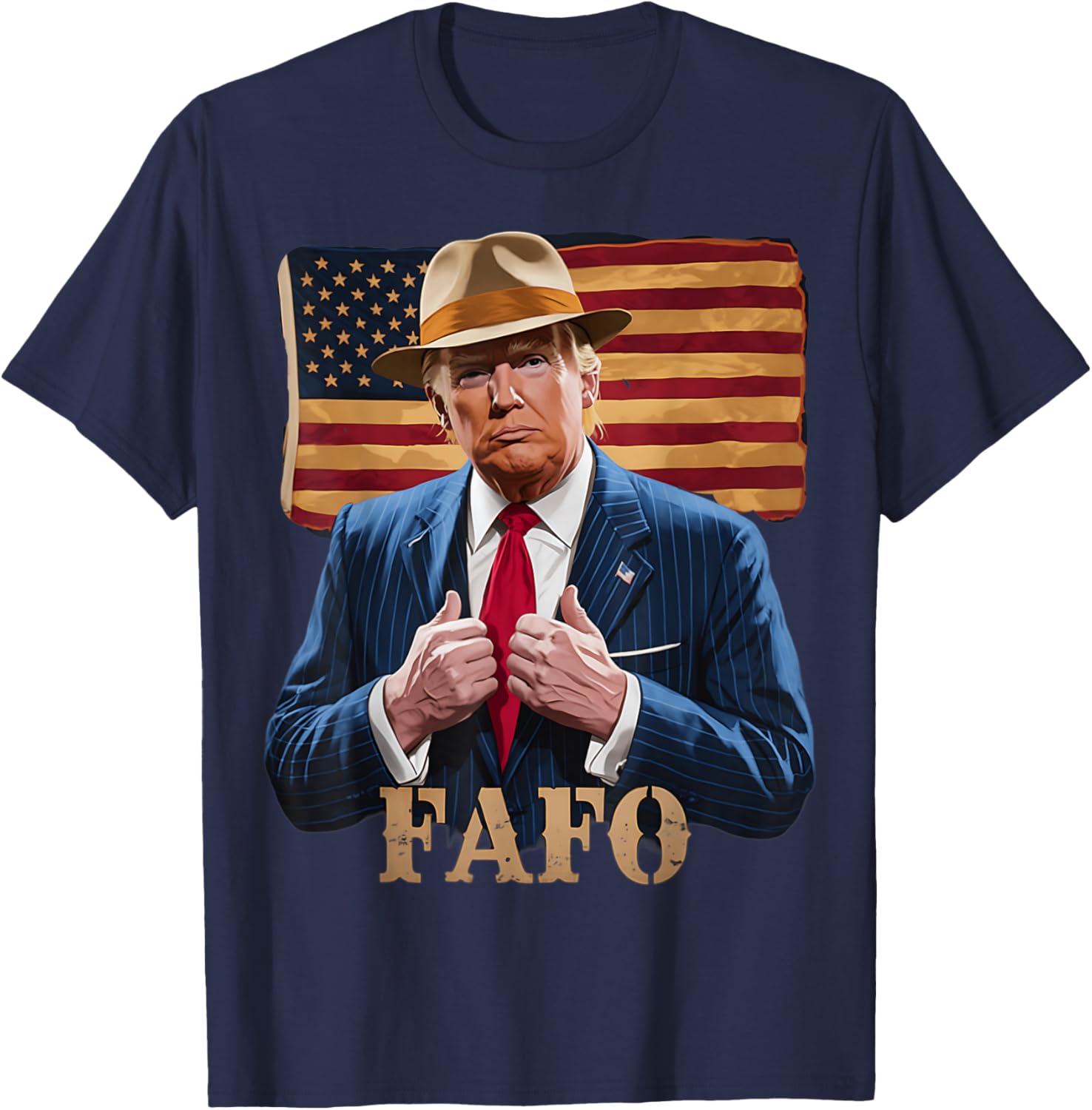 President Trump FAFO US Flag T-Shirt for Patriotic Fans and Supporters - 14