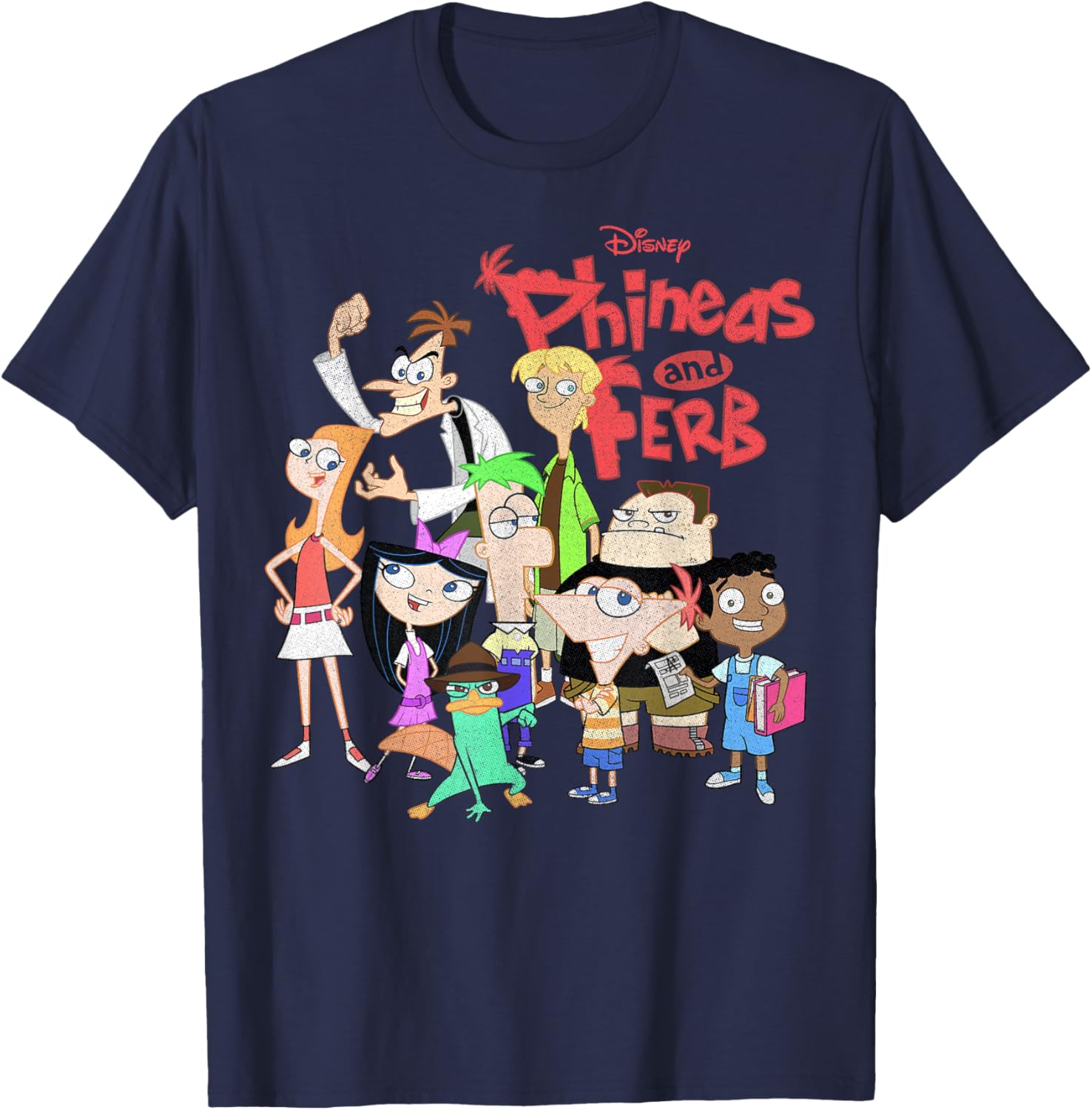 Phineas And Ferb Group Logo T-Shirt for Fun Disney Fans - 2