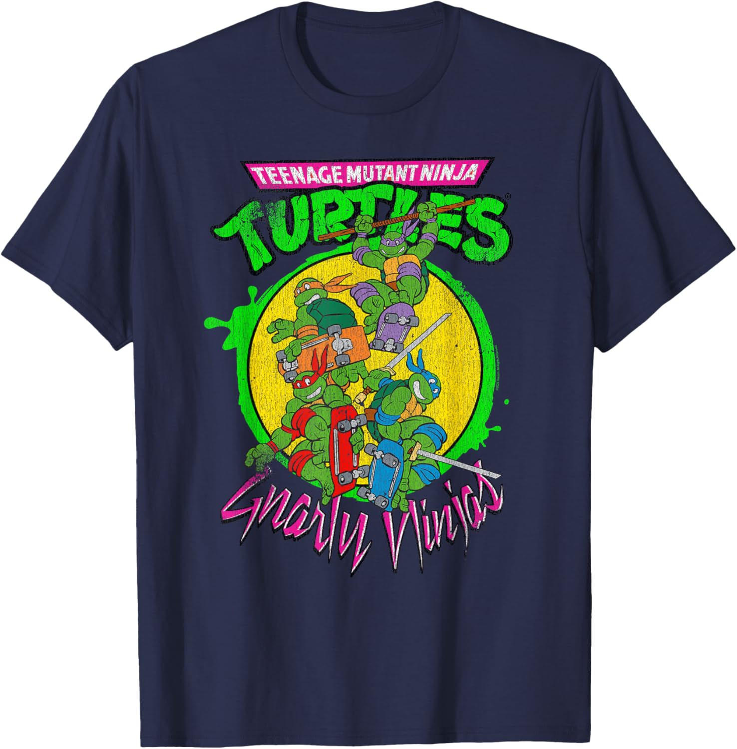 Teenage Mutant Ninja Turtles Gnarly Ninjas Retro T-Shirt for Fans - 4