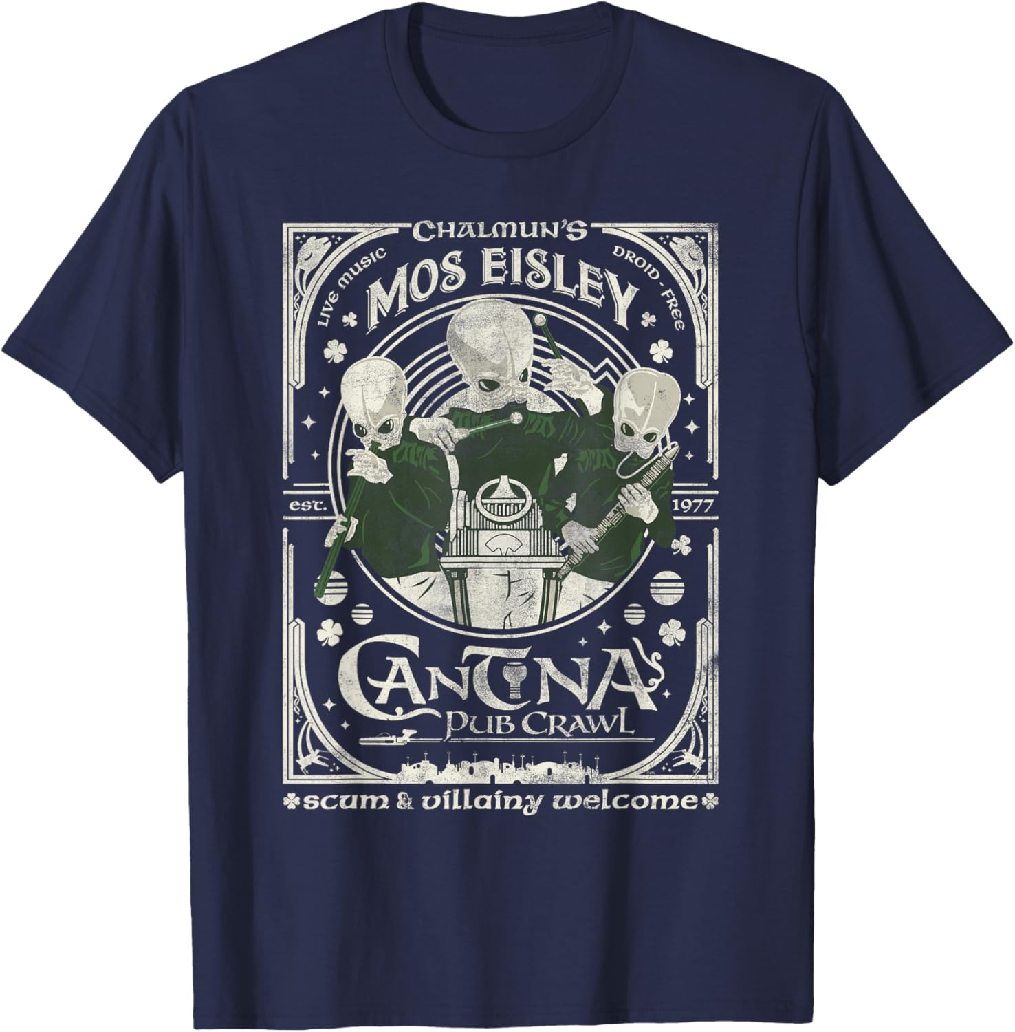 Star Wars St Patrick's Day Mos Eisley Cantina Pub Crawl T-Shirt for Fans - 7