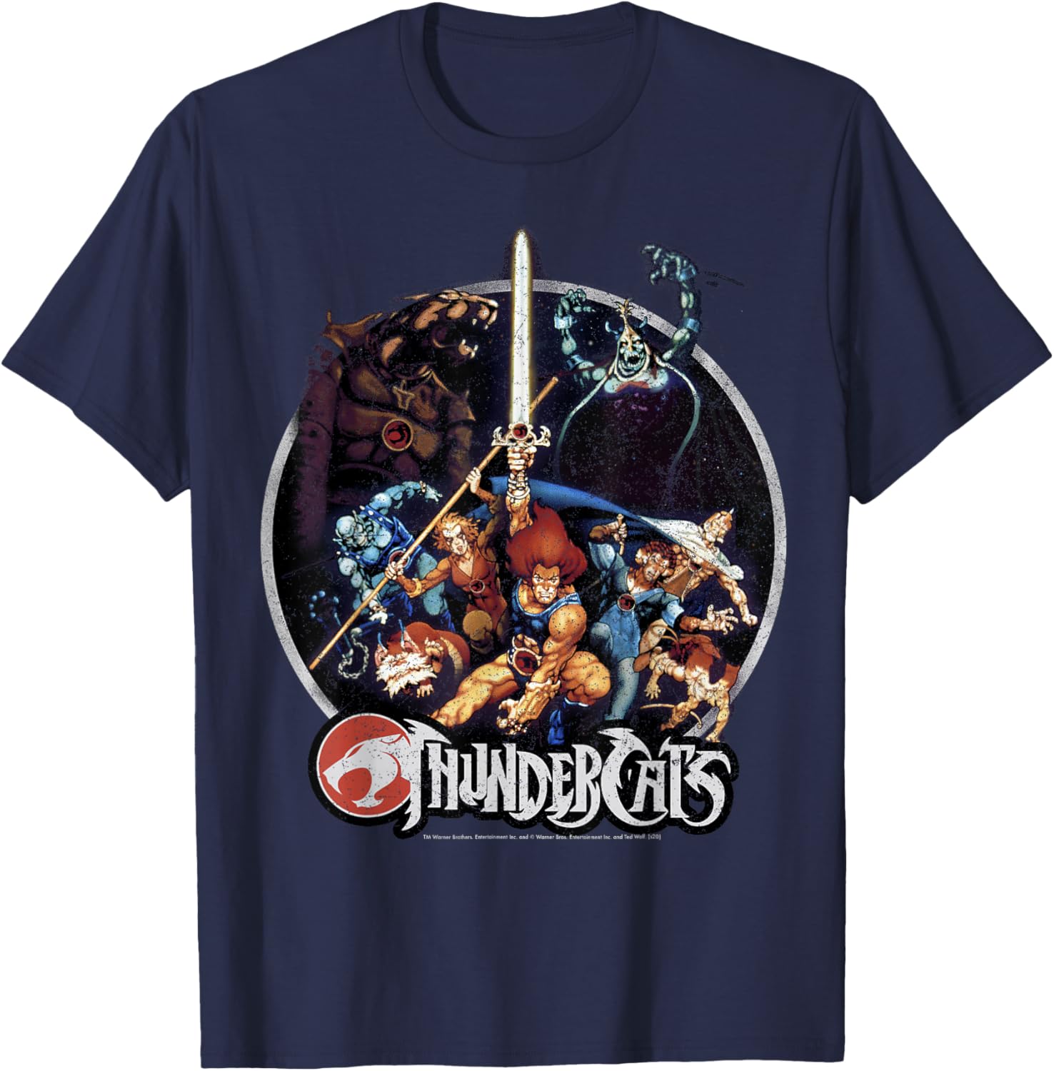 ThunderCats Vintage Circle T-Shirt for Fans of Classic 80s Animation - 6
