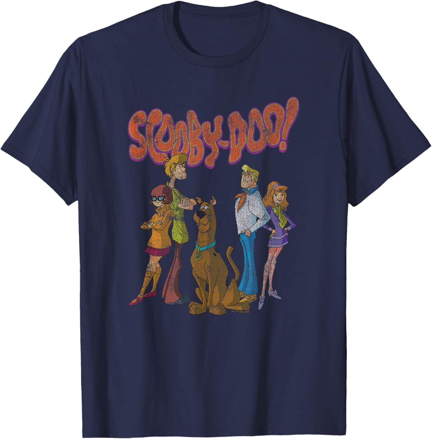 Scooby-Doo Vintage Group Poster T-Shirt for Cool Cartoon Fans - 4