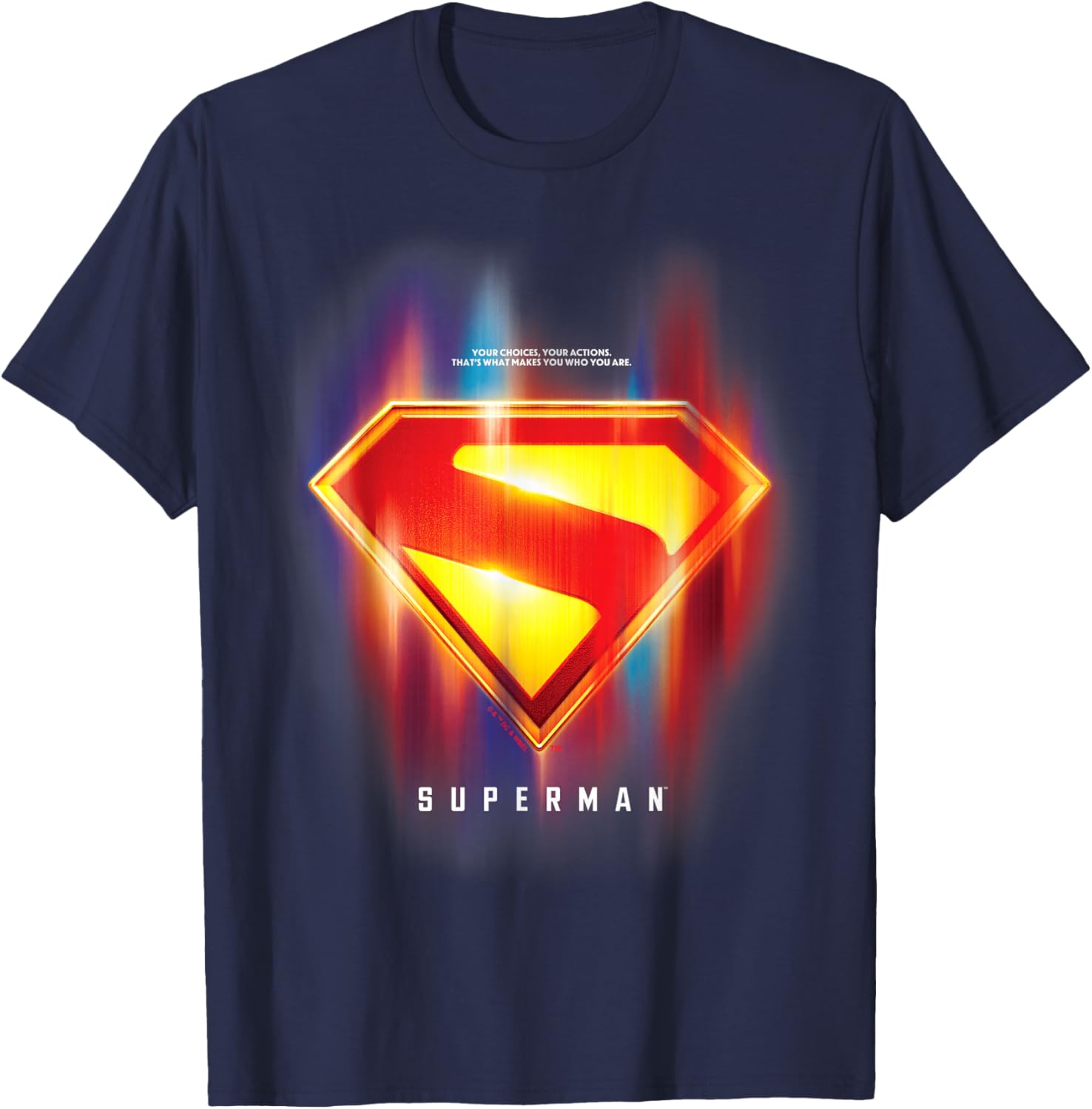 Superman 2025 Glowing Shield T-Shirt for Superhero Fans and Collectors - 1
