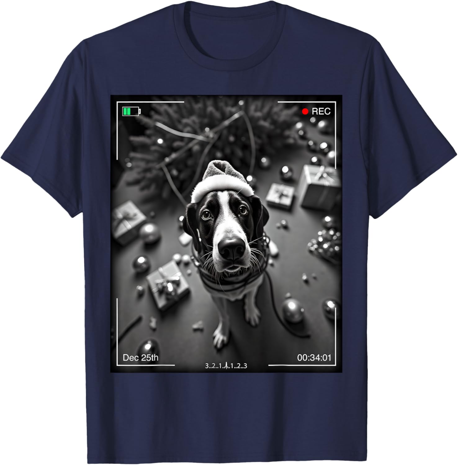 Festive Christmas Tree Walker Coonhound T-Shirt for Dog Lovers - 2