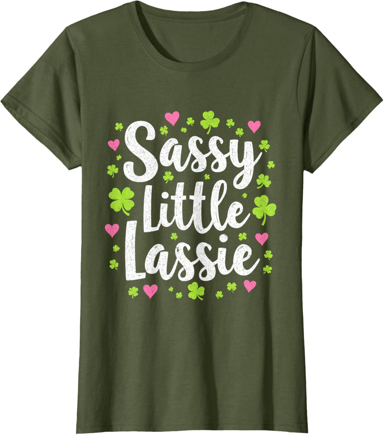 Sassy St Patrick's Day T-Shirt for Girls - Cute Little Lassie Design - 4