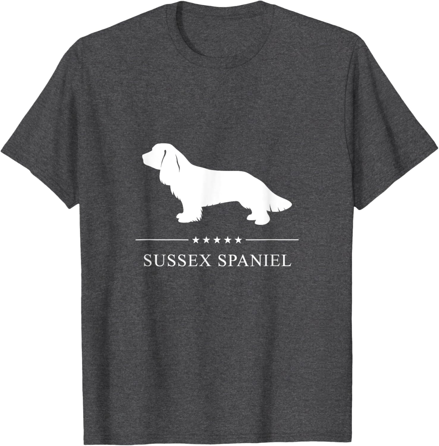 Stylish Sussex Spaniel Silhouette T-Shirt for Dog Lovers - Unisex Design - 3