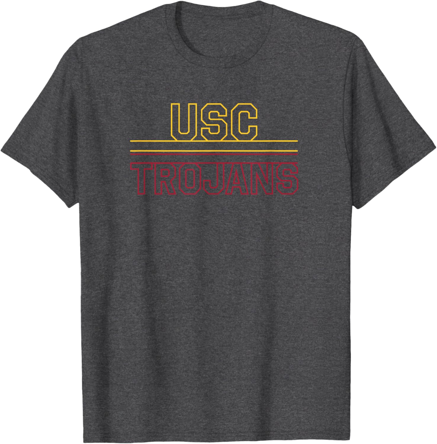 USC Trojans Gold Cardinal T-Shirt with Stack Block Logo for Sports Fans - 5