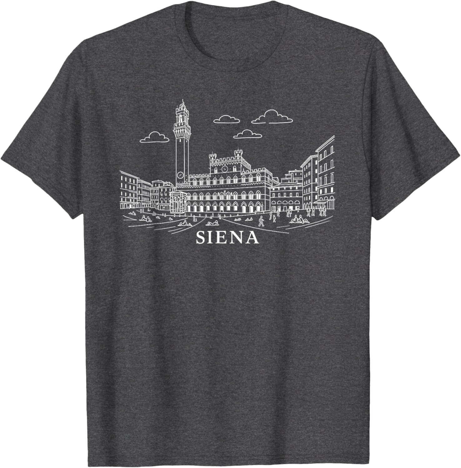 Siena Italy Landmark Graphic Tee - Stylish Travel Souvenir T-Shirt - 4