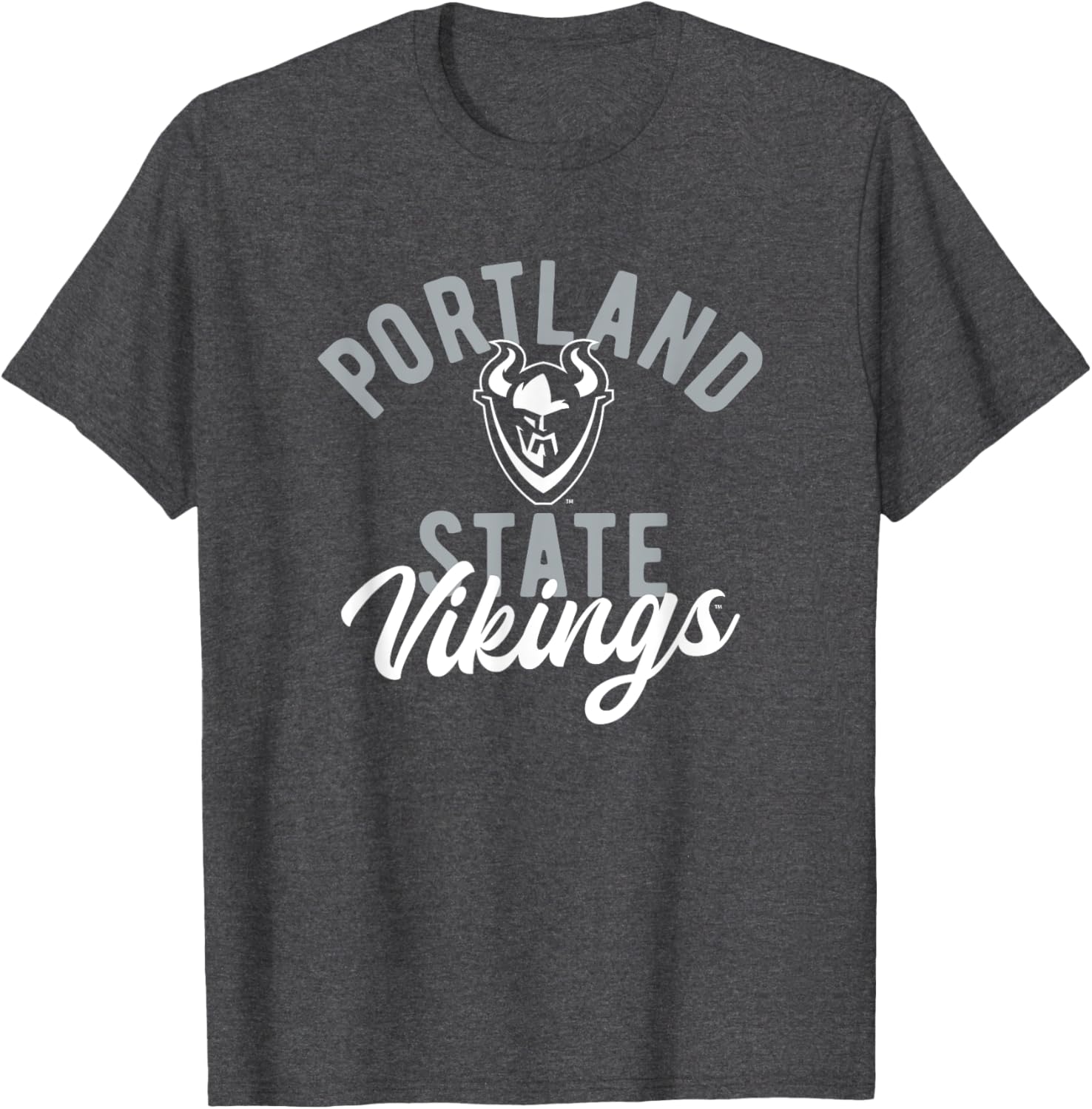 Portland State University Vikings Classic Script T-Shirt for Fans - 1