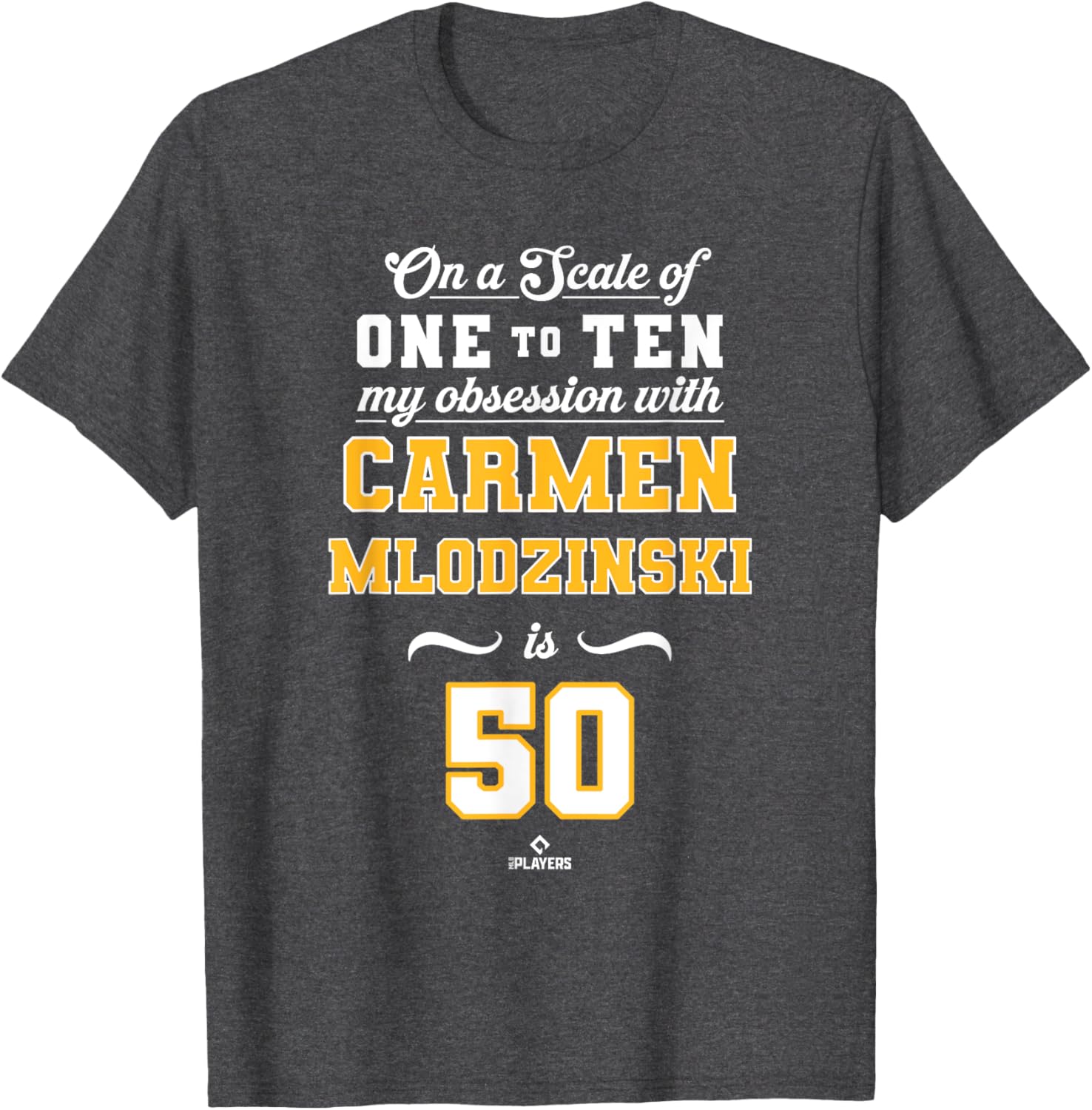 Obsession Carmen Mlodzinski 50 Pittsburgh MLBPA T-Shirt for Fans - 3
