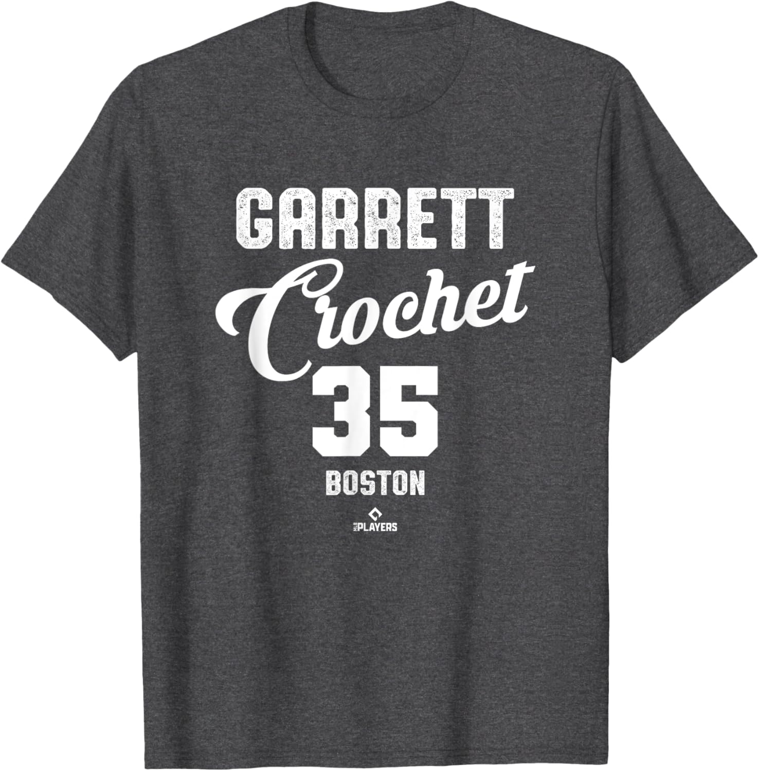 Vintage Boston Baseball T-Shirt Garrett Crochet 35 MLBPA Apparel - 2