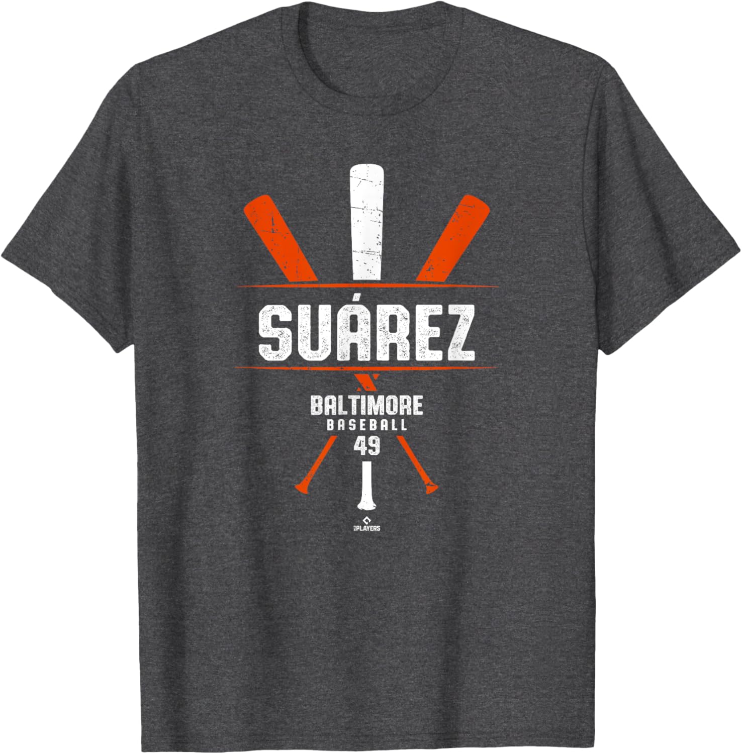 Vintage Baltimore T-Shirt featuring Albert Suarez Baseball Bat Design - 3