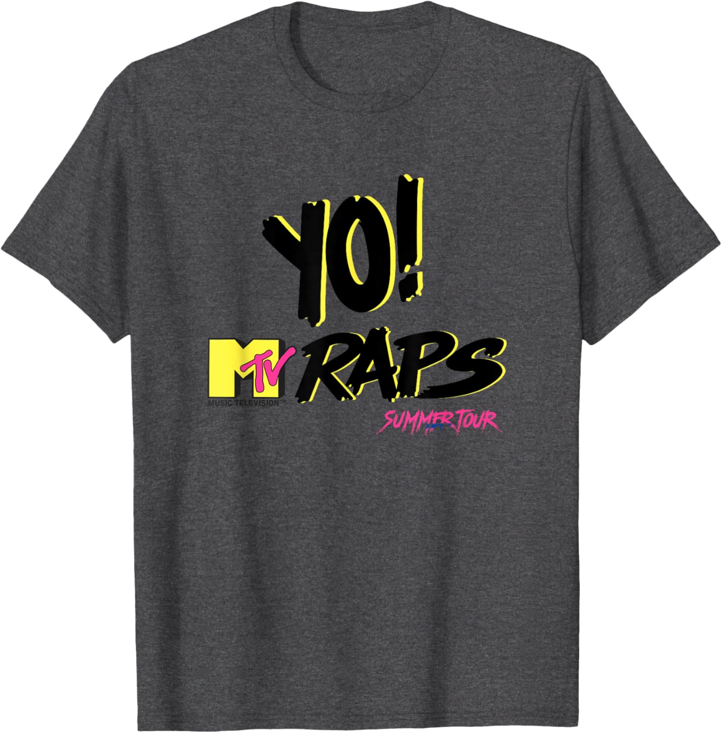 Yo MTV Raps Neon 90s Hip Hop T-Shirt for Stylish Summer Vibes - 2
