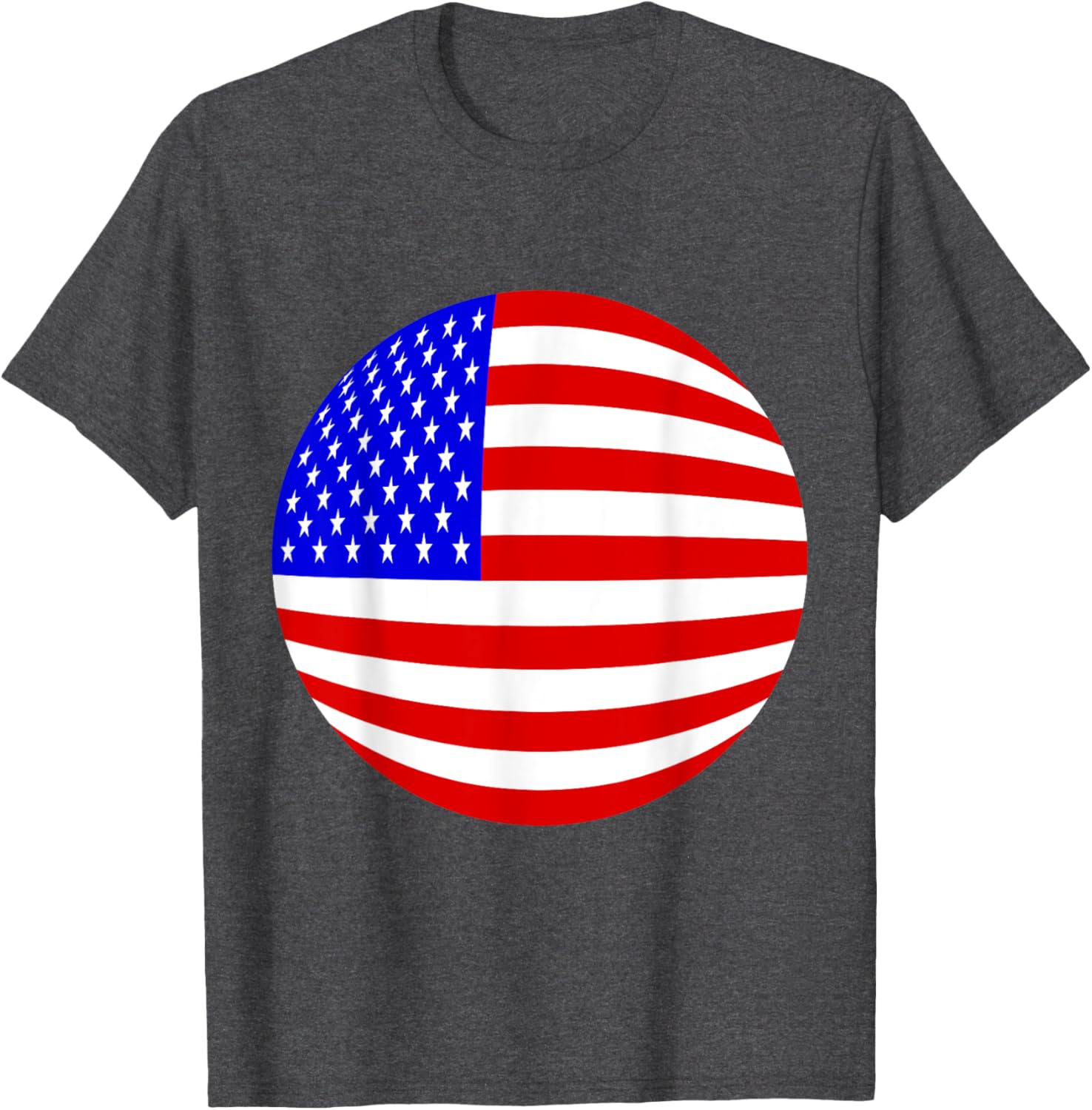 Patriotic American Flag T-Shirt with Stars and Stripes in Red and Blue - 5
