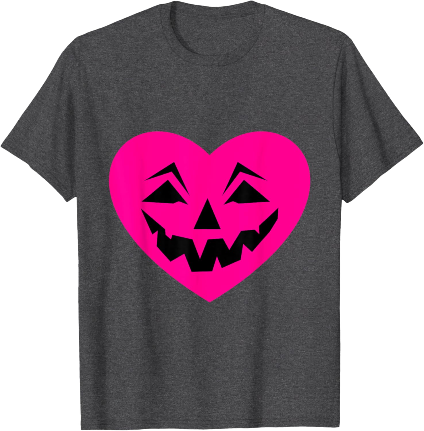Pink Halloween Heart Goth T-Shirt for Creepy Ominous Valentine Style - 28
