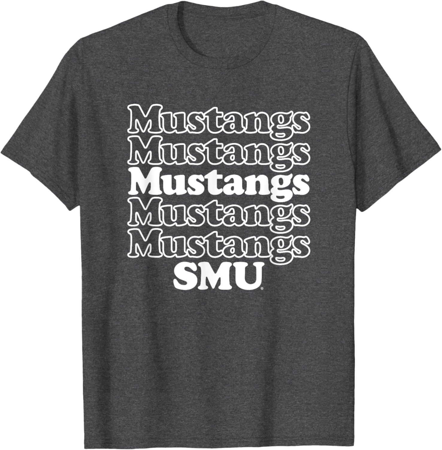 Southern Methodist Mustangs Stacked Spirit T-Shirt for Sports Fans - 4
