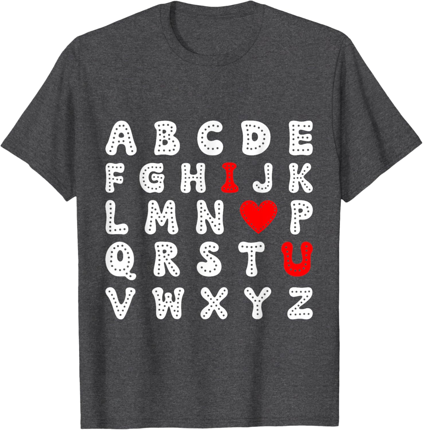 Valentine's Day ABC I Love You Toddler Boy T-Shirt for Kids - 14