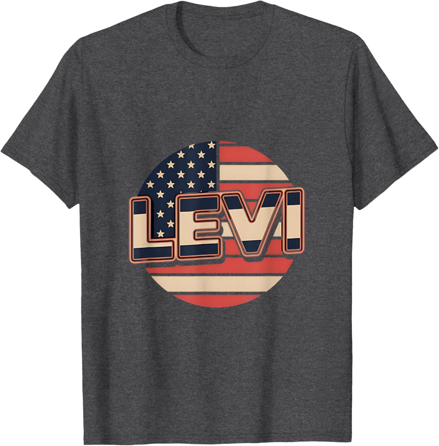 Personalized LEVI USA Flag Patriot T-Shirt for Proud Americans - 12