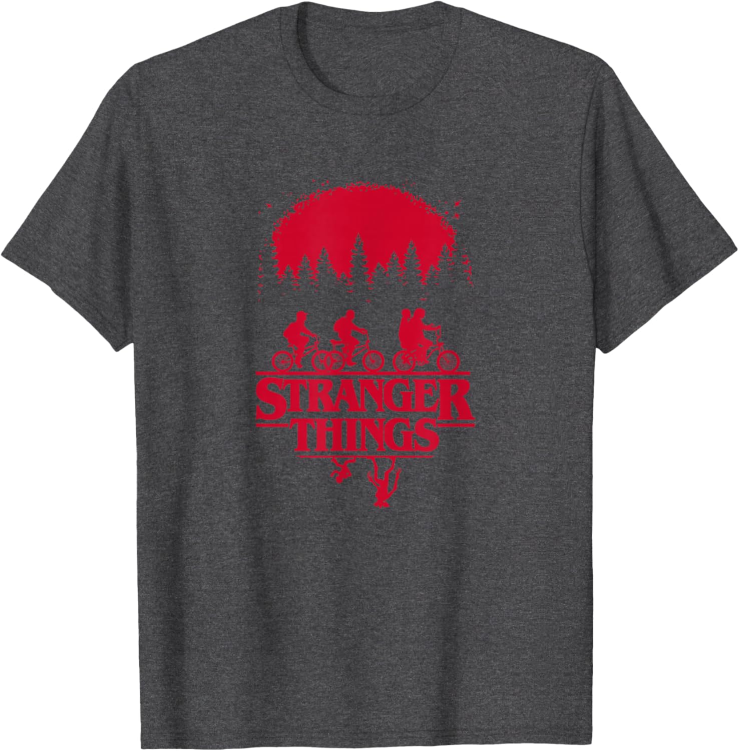 Stranger Things Upside Down Silhouette Group Shot T-Shirt for Fans - 13