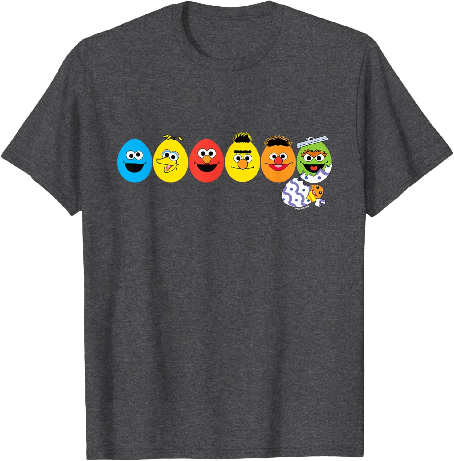 Sesame Street Easter Eggs Characters T-Shirt for Kids and Adults - 8
