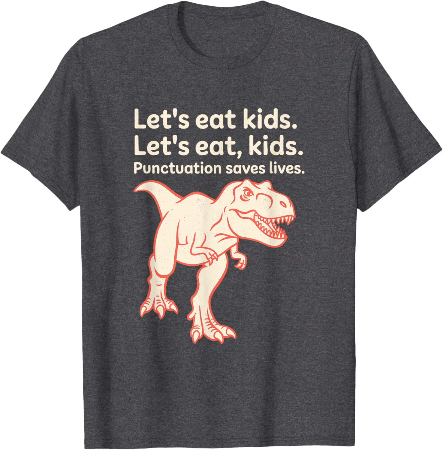 Funny Grammar Humor T-Shirt for English Teachers - Punctuation Saves Lives - 10
