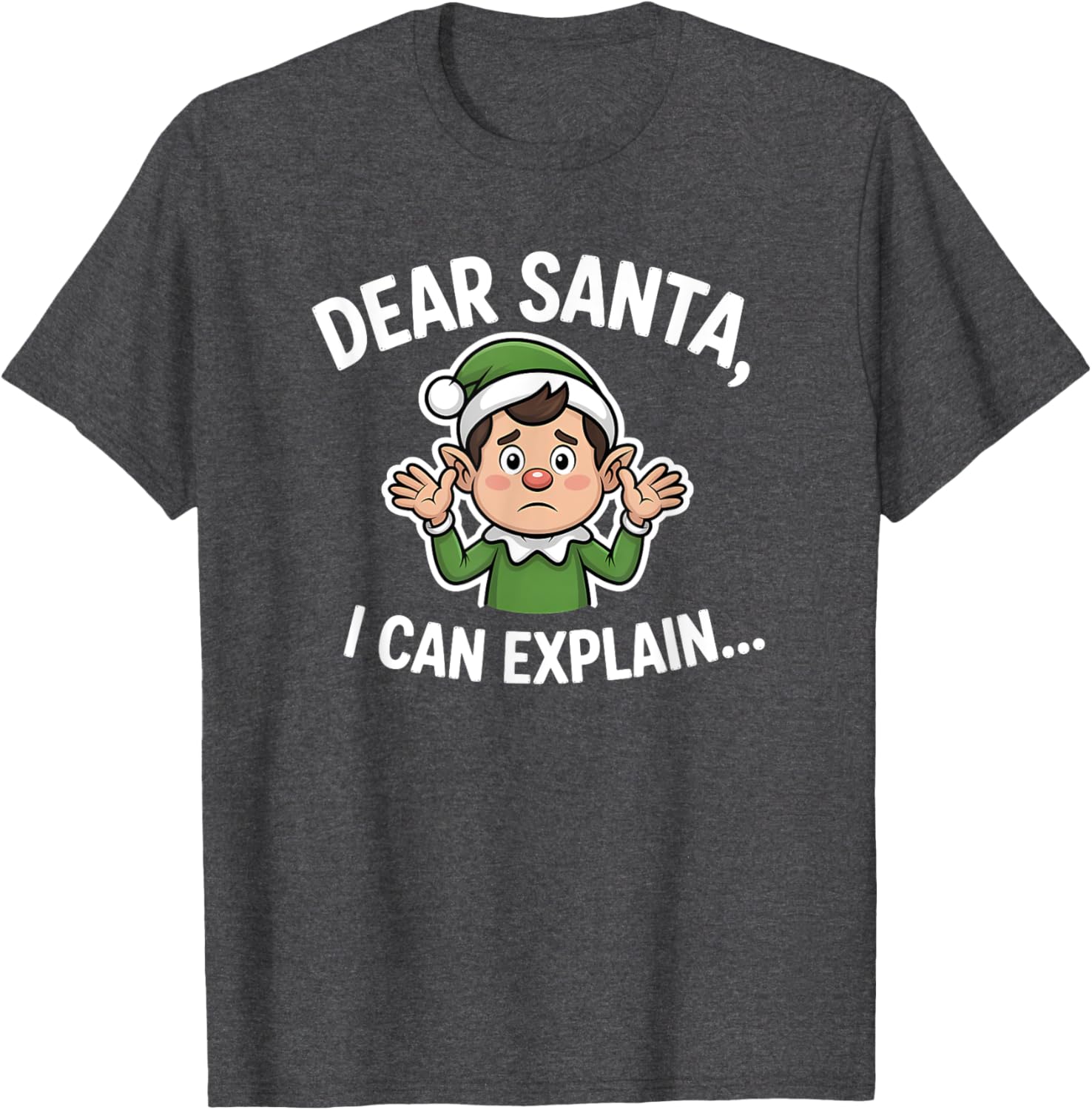 Funny Dear Santa I Can Explain Christmas T-Shirt for Holiday Cheer - 1