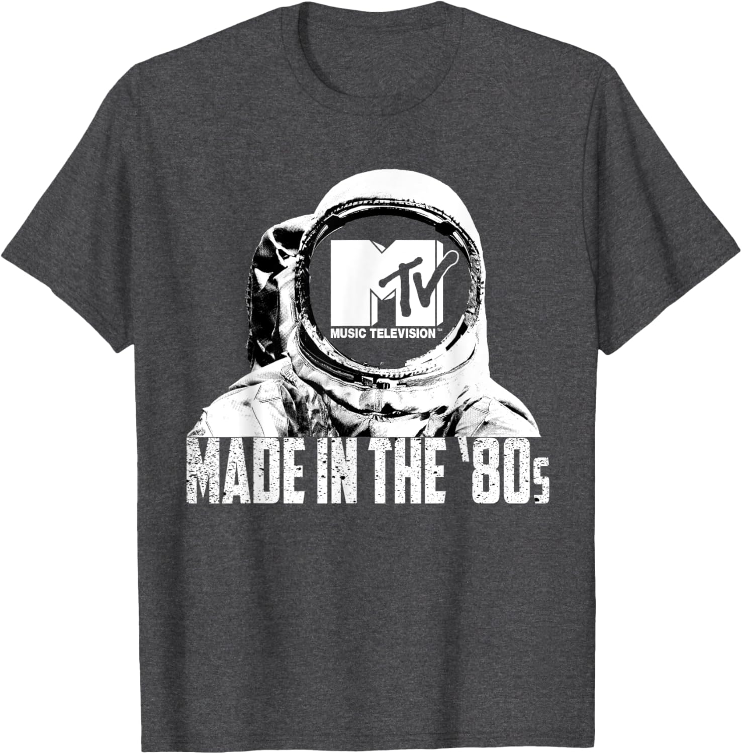 Retro MTV Astronaut T-Shirt Made in the 80s Vintage Logo Tee - 7