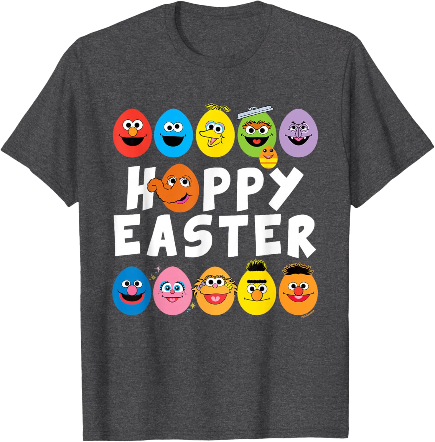 Sesame Street Hoppy Easter Character Eggs T-Shirt for Kids and Adults - 4