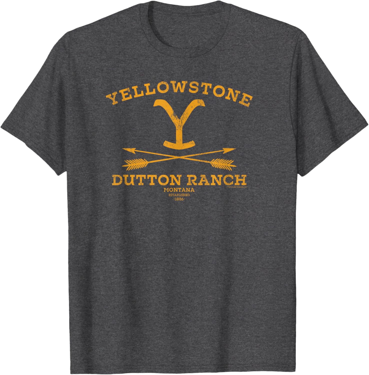 Yellowstone Dutton Ranch Arrows T-Shirt for Women - Black Crew Neck Cotton Blend - 11
