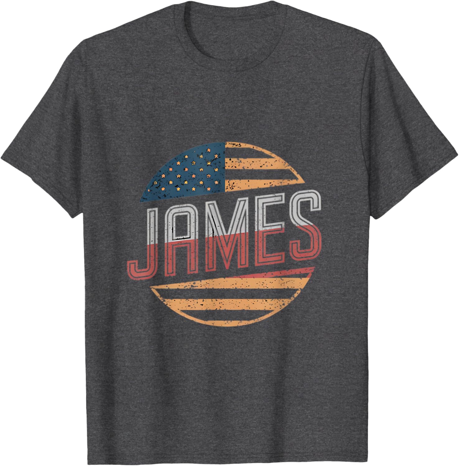 Personalized JAMES USA Flag T-Shirt for Patriotic Style and Comfort - 14