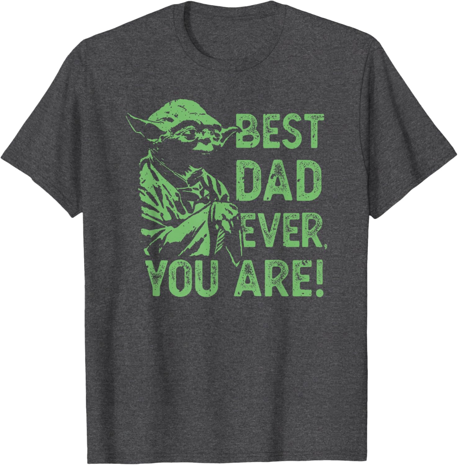 Star Wars Yoda Best Dad Distressed Art T-Shirt for Father's Day Gift - 1