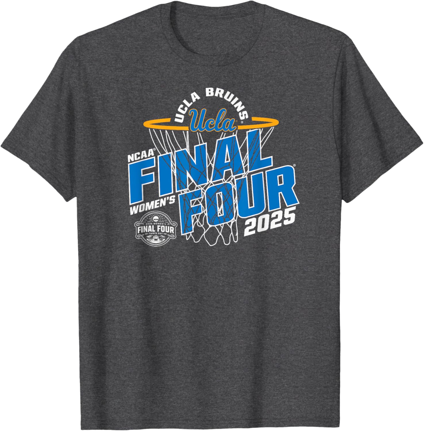 UCLA Bruins Final Four 2025 Women's Basketball Dark Heather T-Shirt - 1