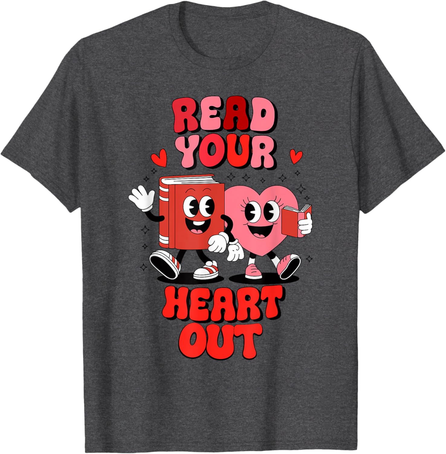 Valentine's Day Bookworm Librarian T-Shirt for Book Lovers - 3